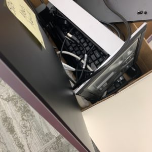 box of computer parts